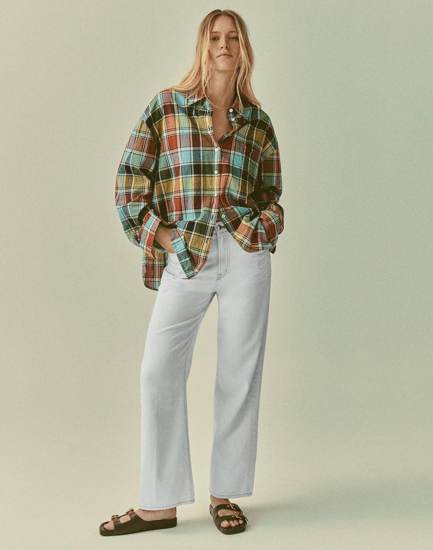 Madewell The Perfect Vintage Wide-Leg Crop Jean in Airy Denim