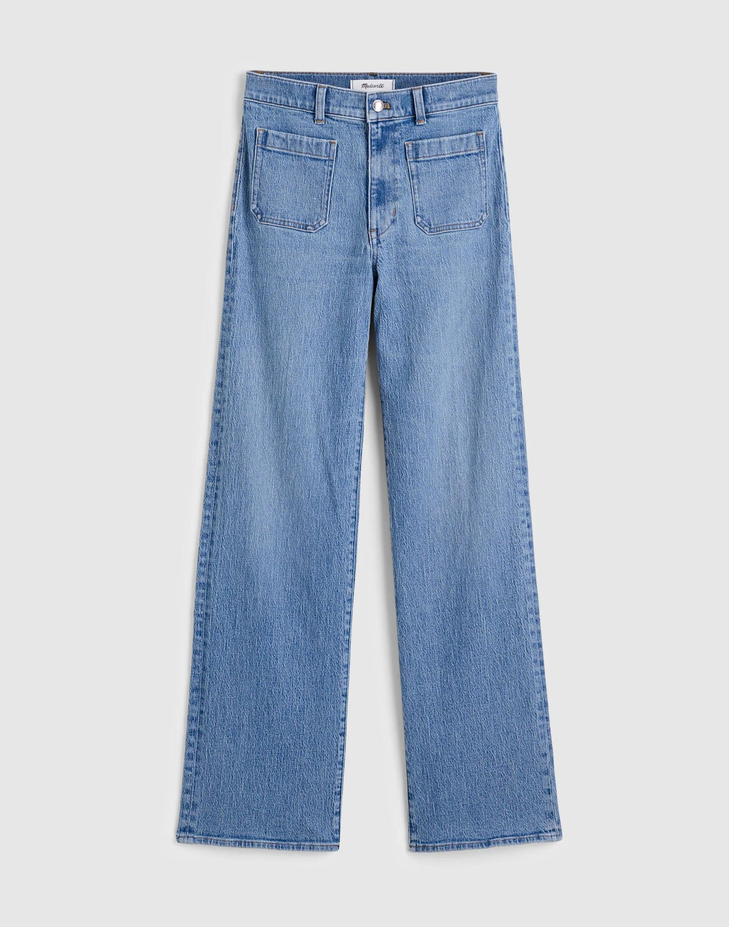 Madewell The Emmett Wide-Leg Full Length Jean: Patch Pocket Edition