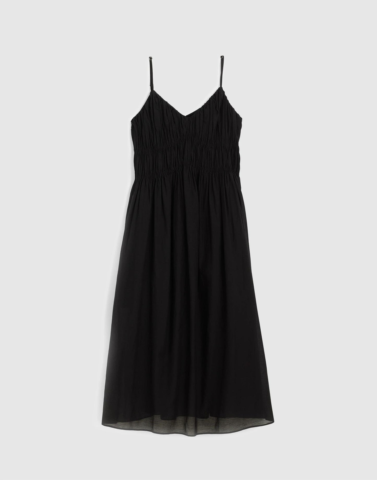 Madewell Ruched V-Neck Sleeveless Maxi Dress