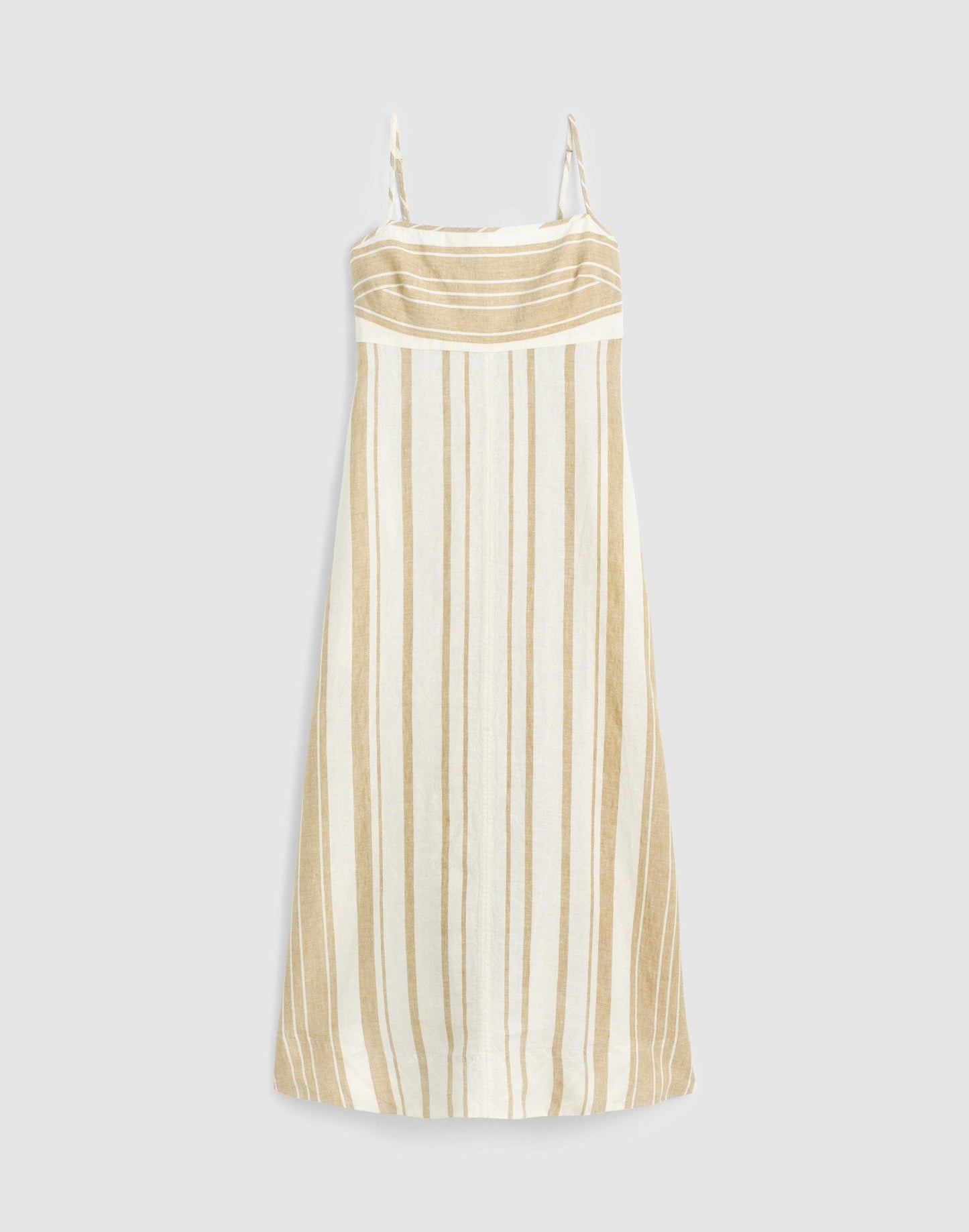 Madewell Empire-Waist Midi Dress in 100% Linen