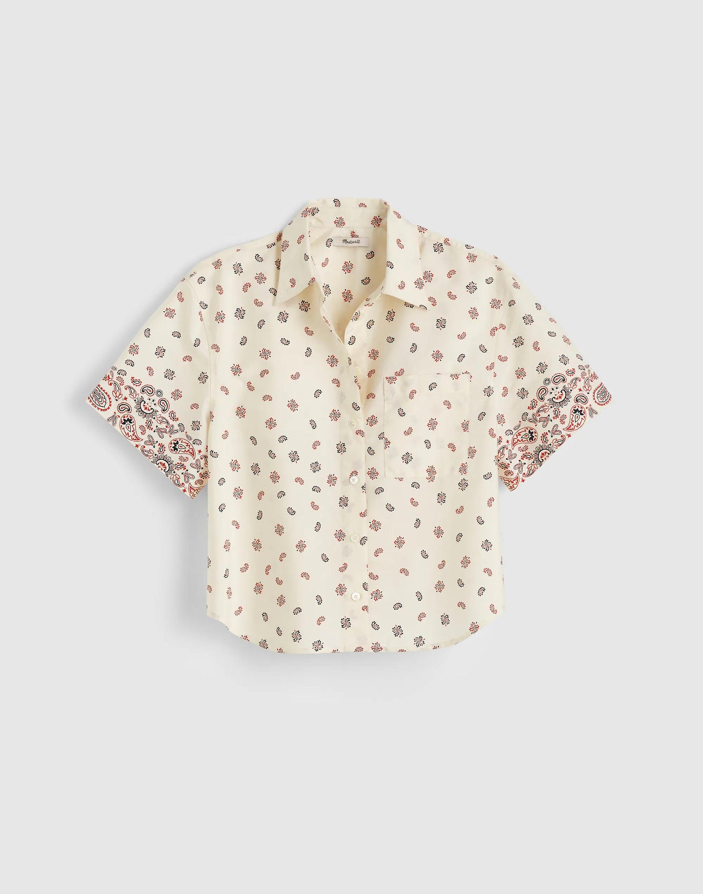 Madewell Patch-Pocket Boxy Shirt in Poplin