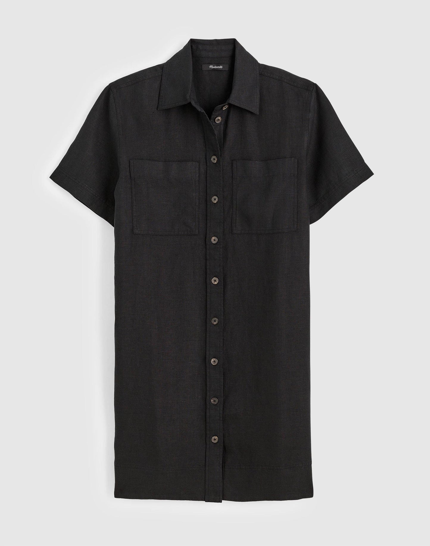 Madewell Relaxed Mini Shirtdress in 100% Linen