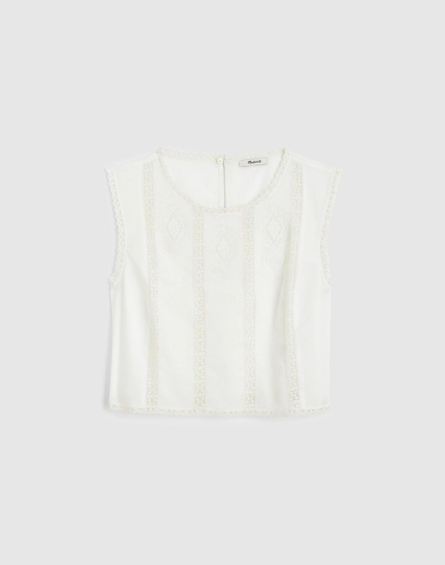 Madewell Embroidered Lace-Insert Top