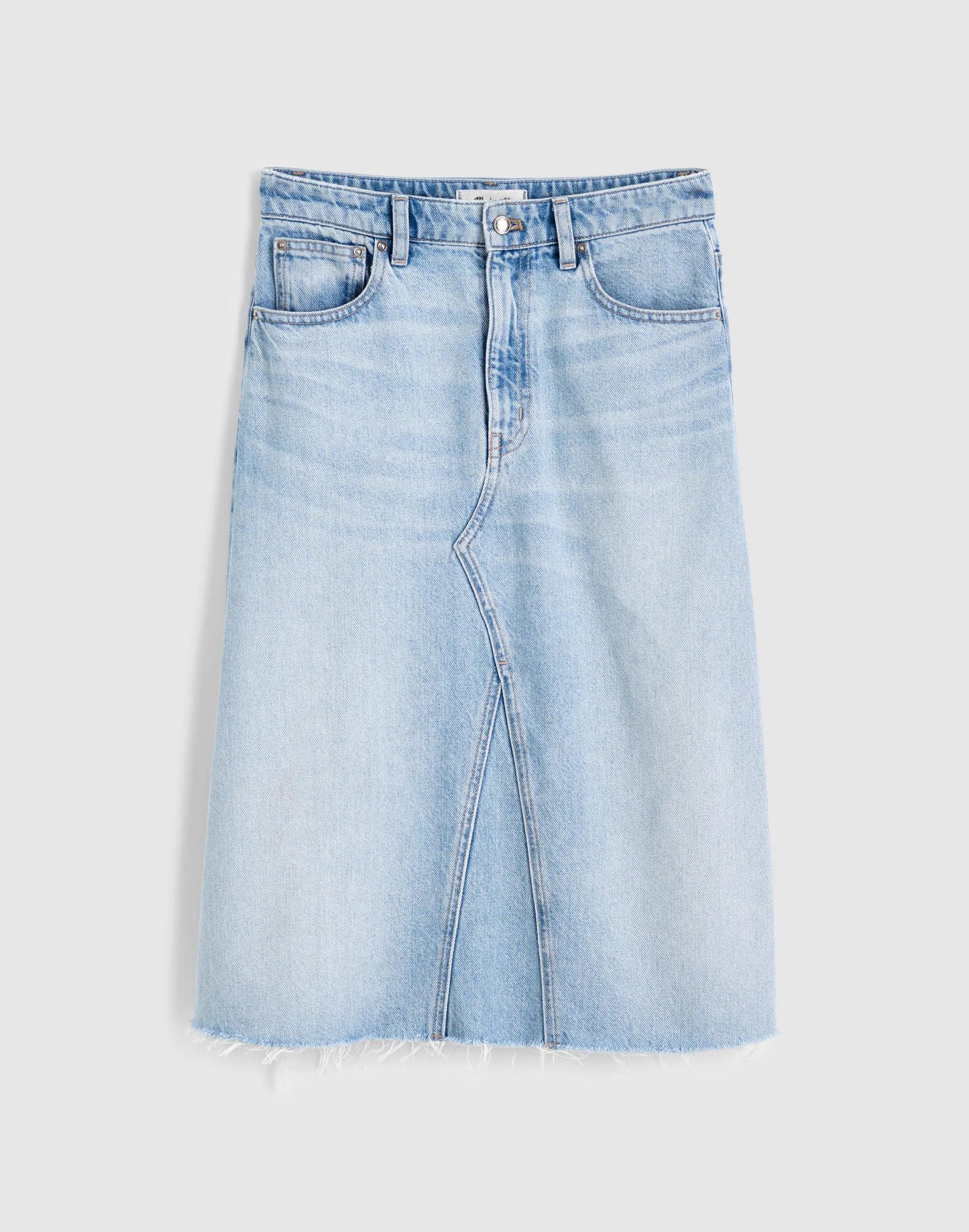Madewell Denim Midi Skirt in Foster Wash