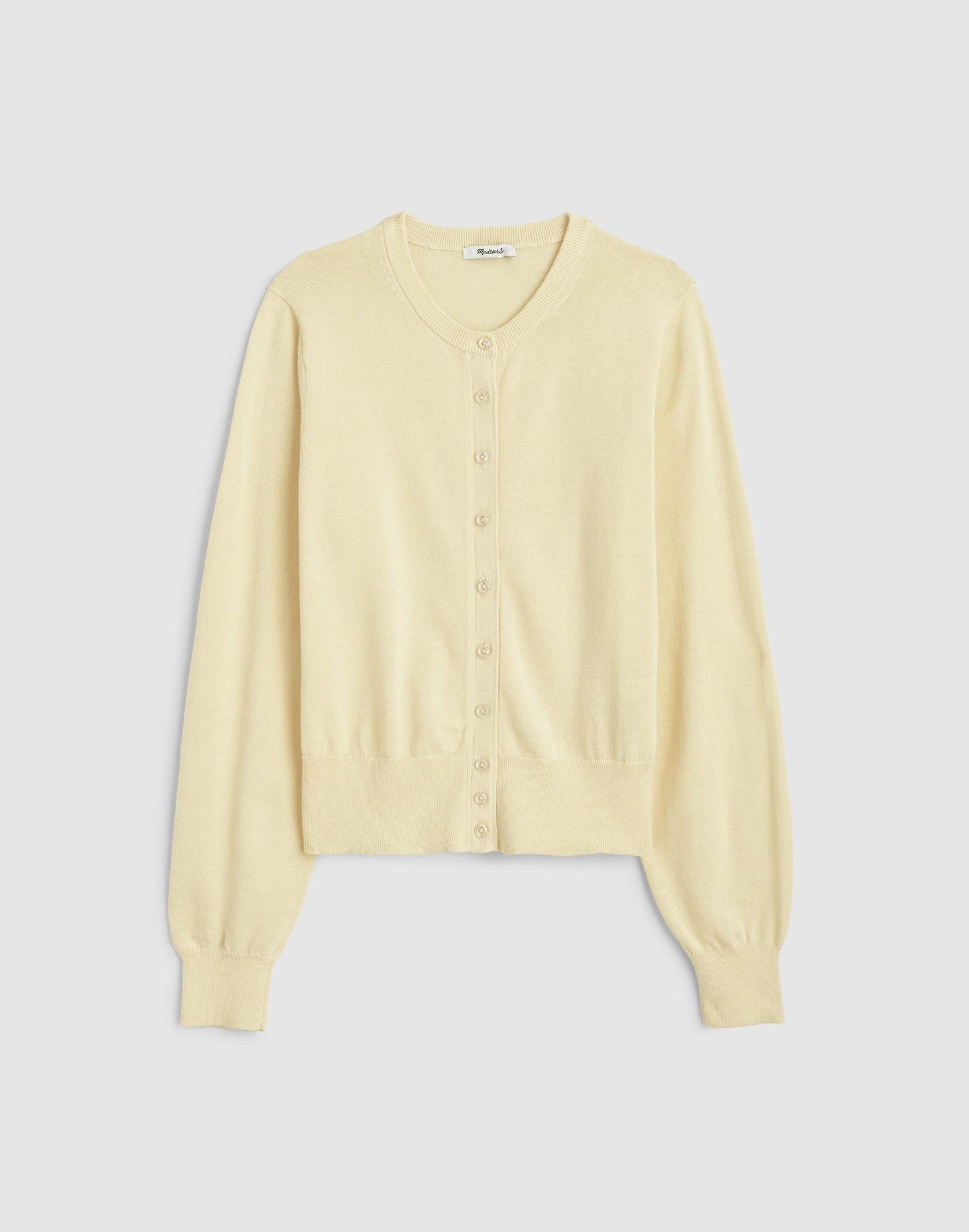 Madewell Button-Front Cardigan in 100% Cotton