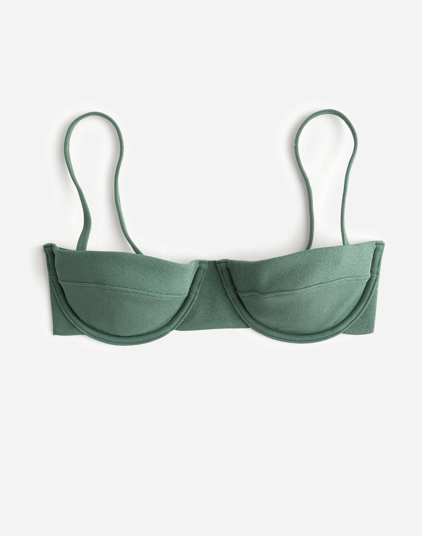 Madewell Zulu & Zephyr Eucalyptus Textured Balconette Bikini Top