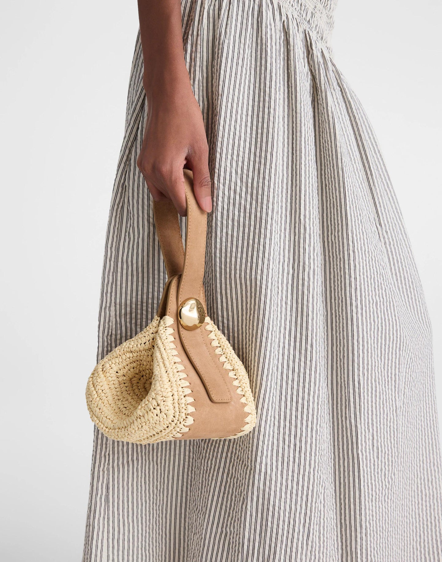 Madewell The Sculpted Metal Wristlet Bag