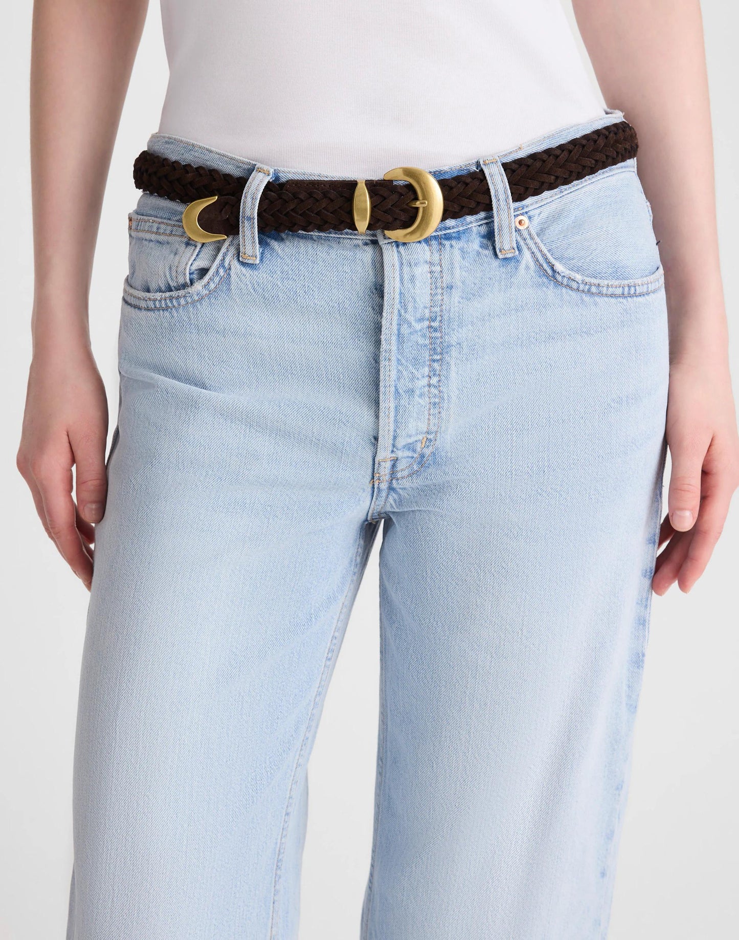 Madewell Domed-Buckle Wide Belt