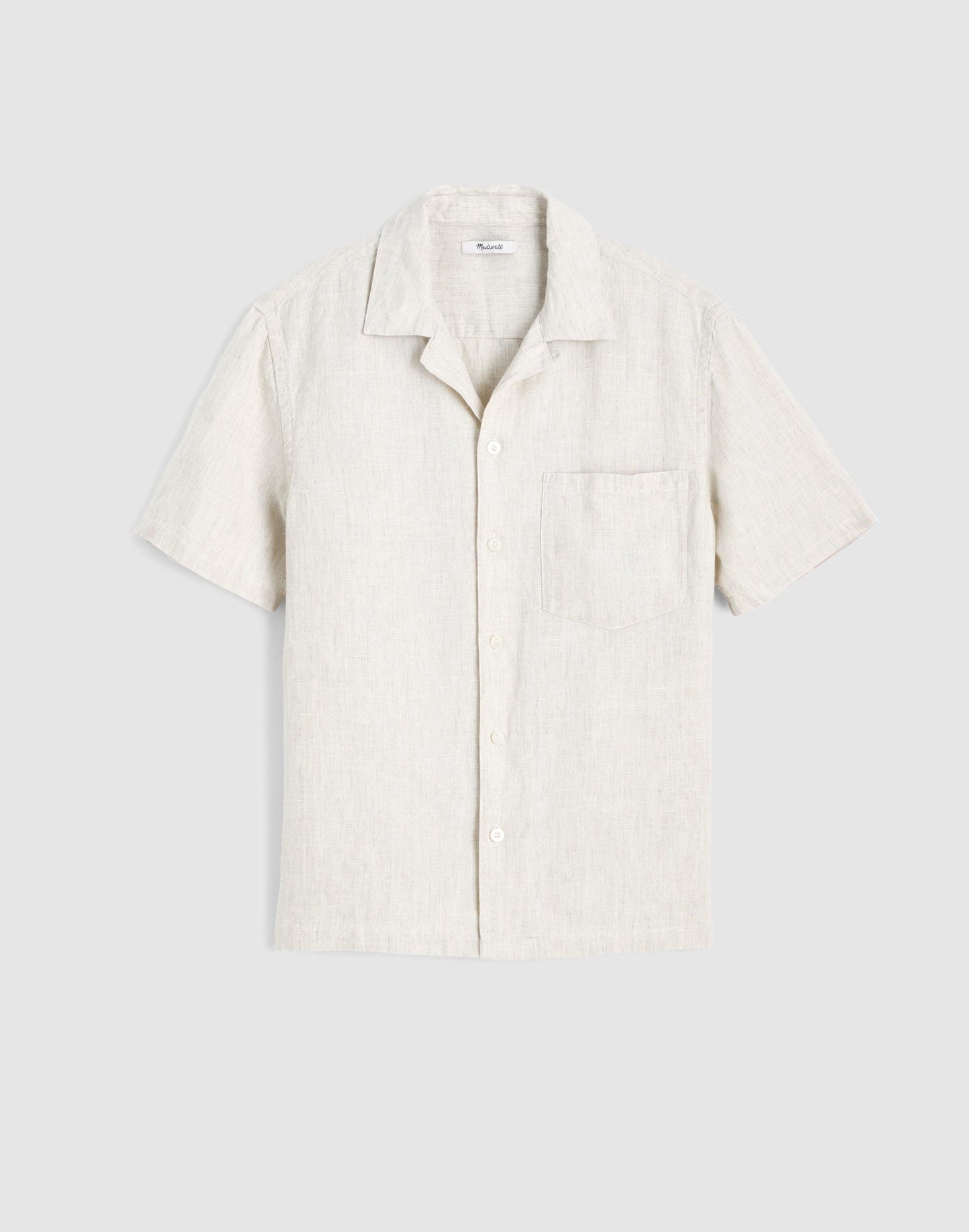 Madewell Short-Sleeve Camp Shirt in Linen