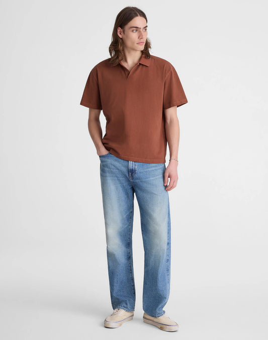 Madewell Short-Sleeve Compact-Knit Polo