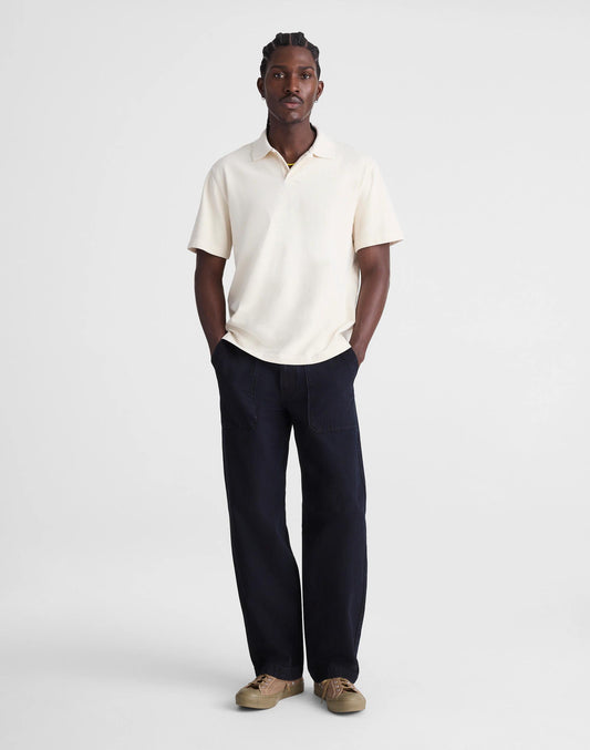 Madewell Short-Sleeve Compact-Knit Polo