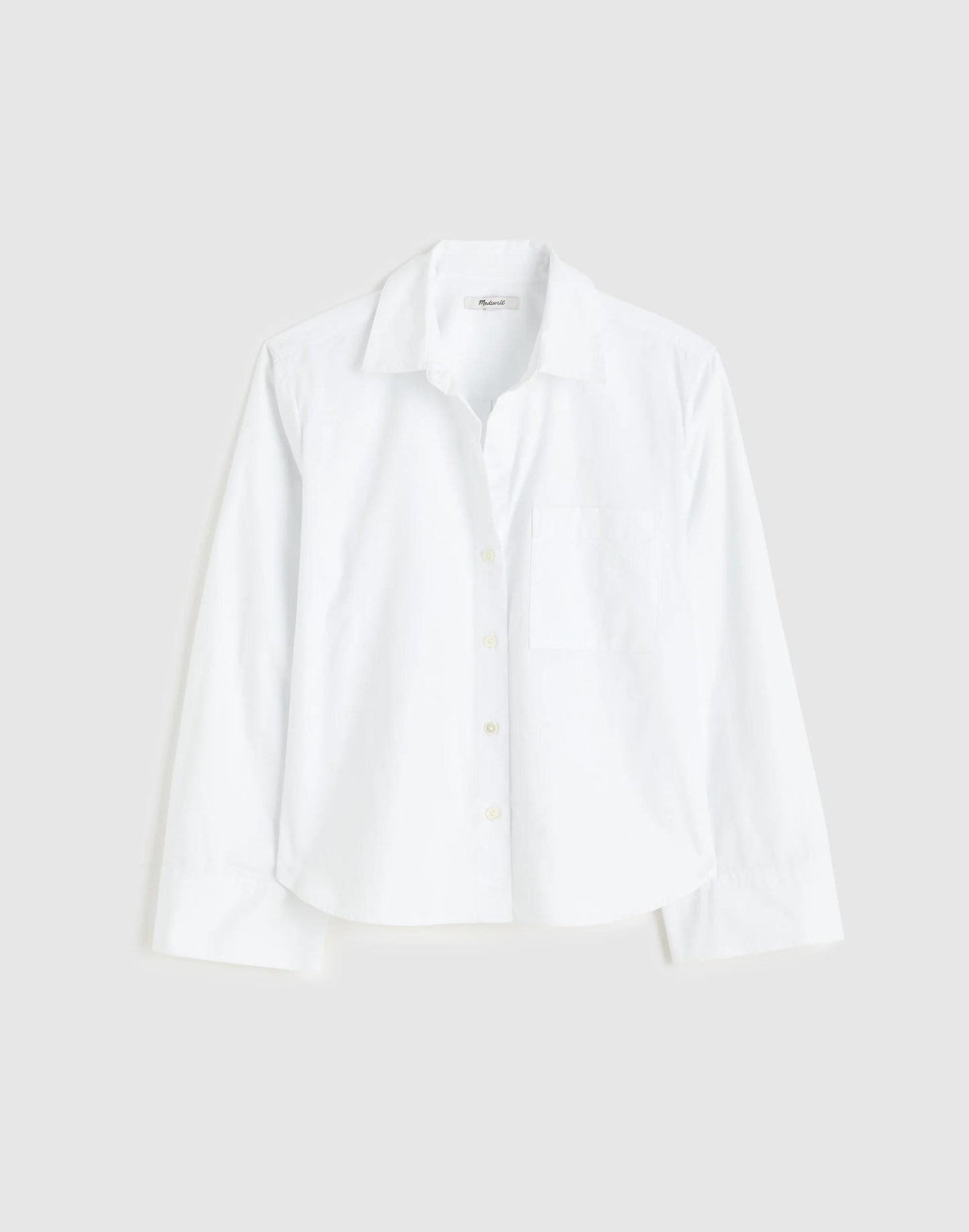 Madewell The Signature Y-Neck Shirt in Poplin