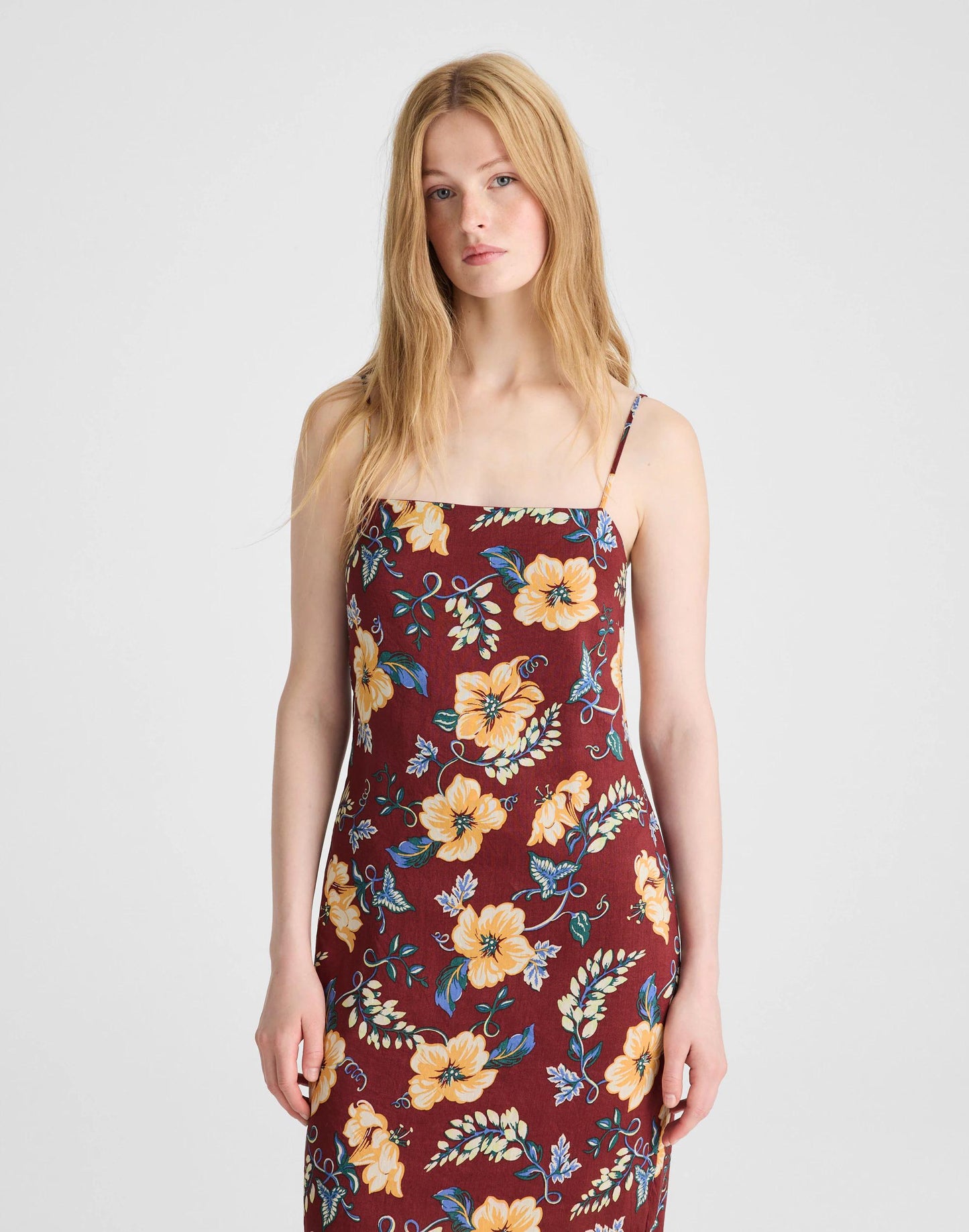 Madewell Squareneck Sleeveless Maxi Dress