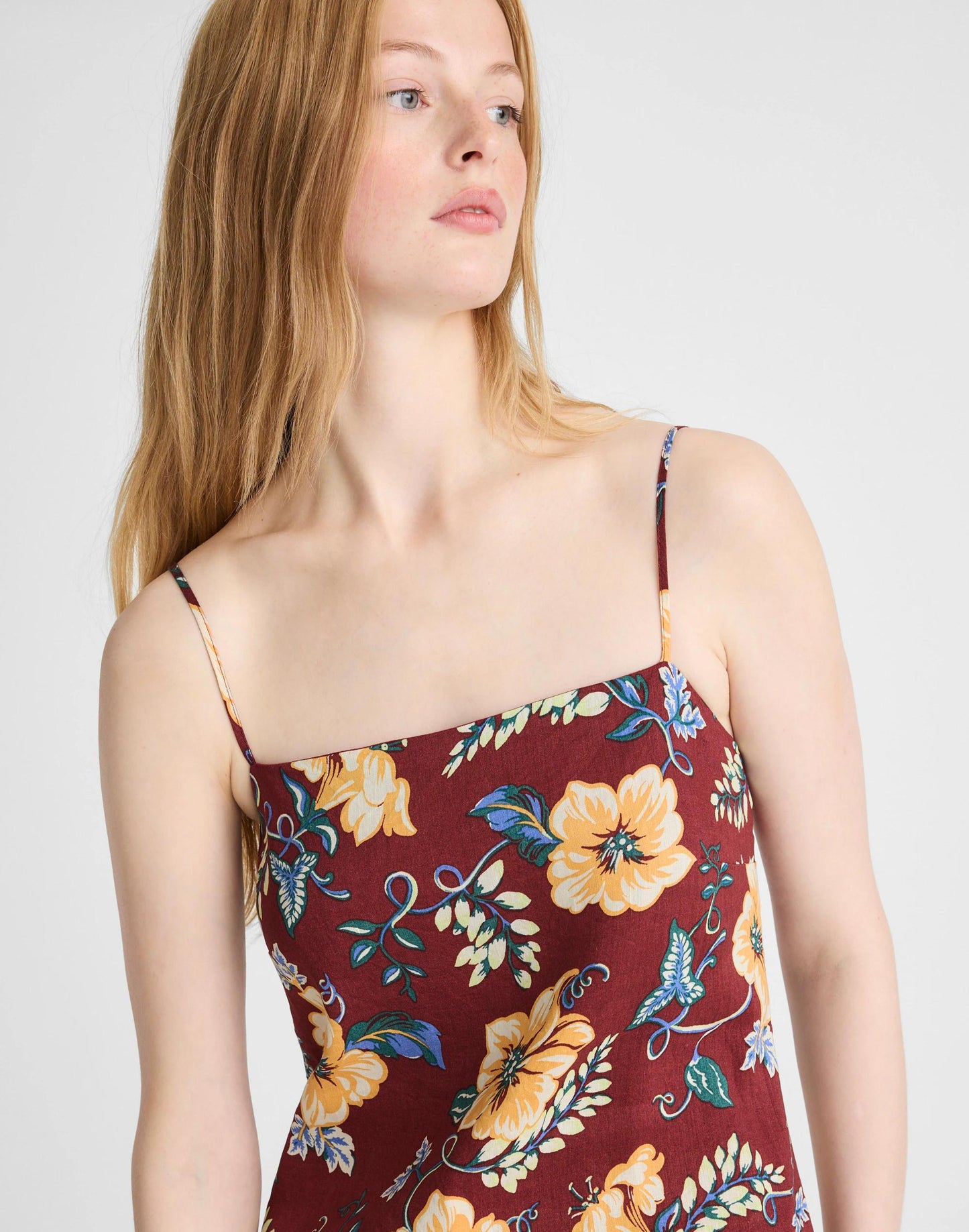 Madewell Squareneck Sleeveless Maxi Dress