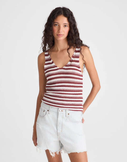 Madewell V-Neck Tank in 100% Linen