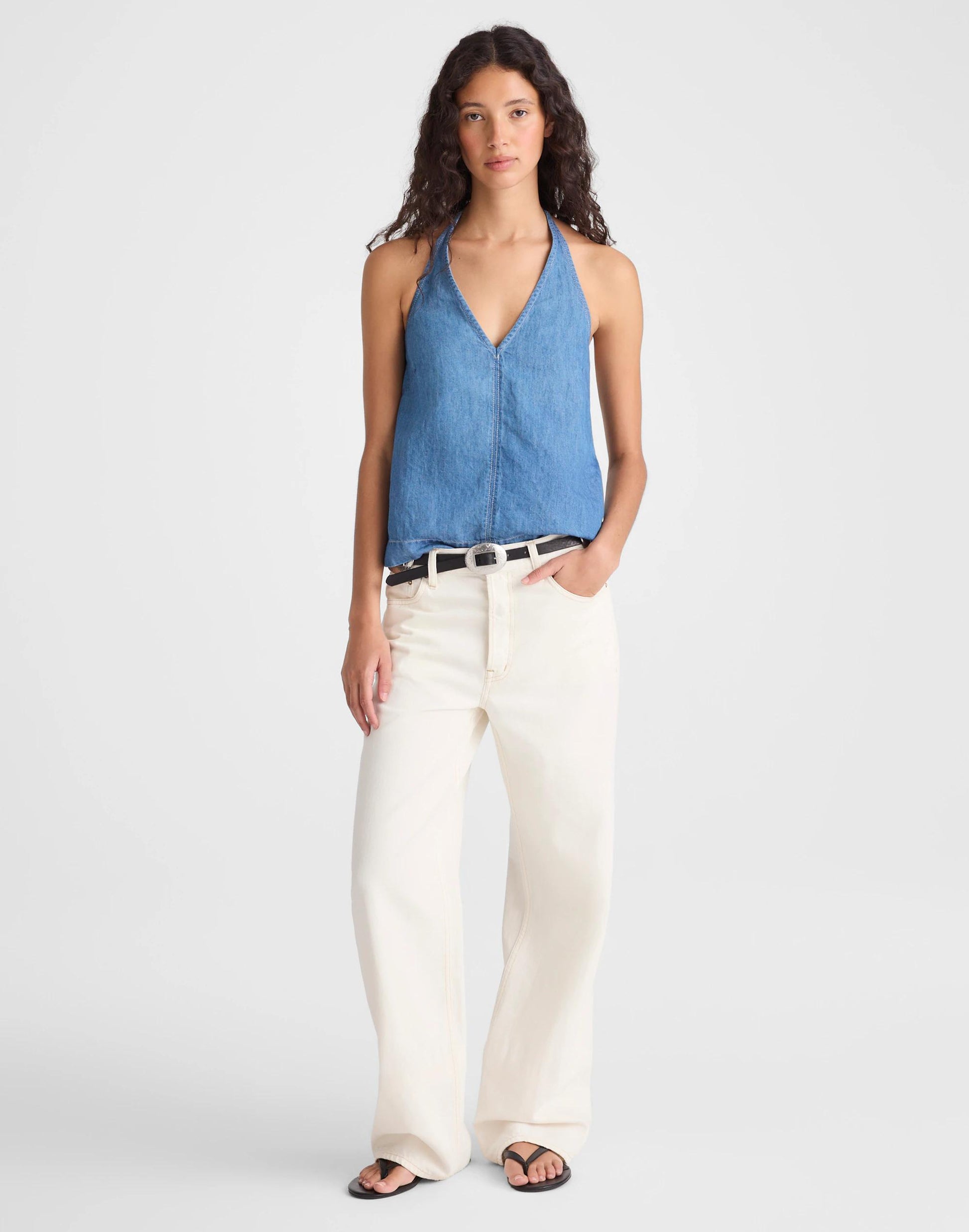 Madewell Denim Halter Shell Top