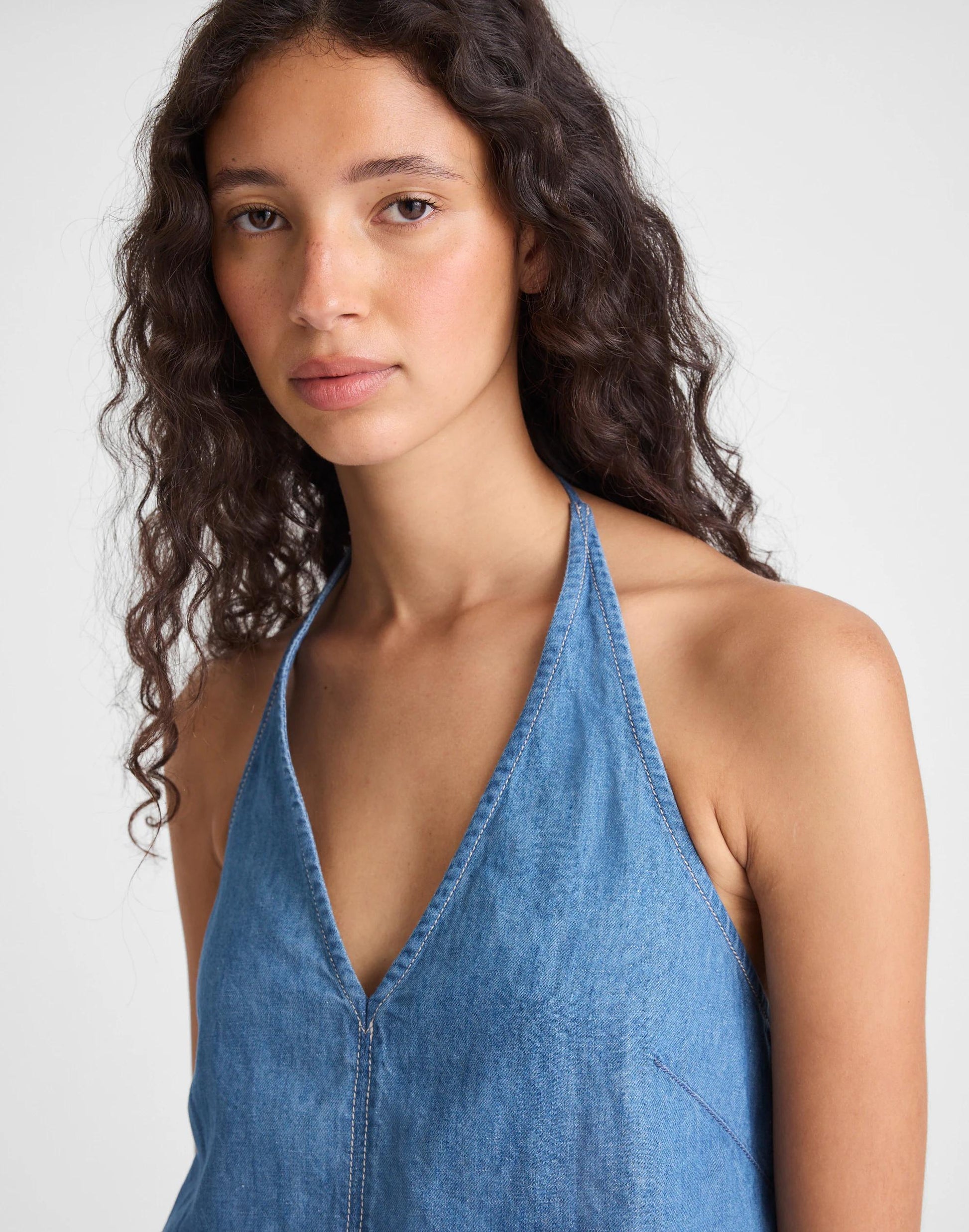 Madewell Denim Halter Shell Top