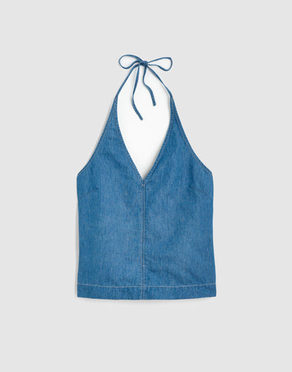 Madewell Denim Halter Shell Top