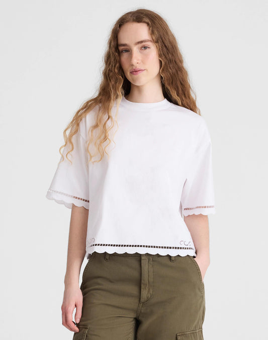 Madewell The Boxy Crop Tee in Allday Jersey