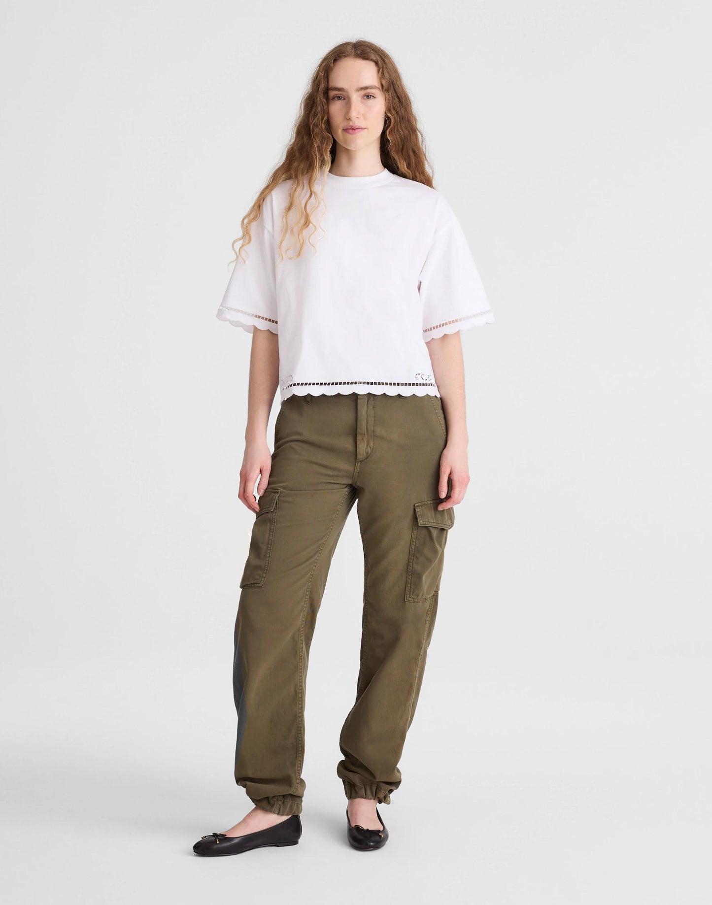 Madewell The Boxy Crop Tee in Allday Jersey