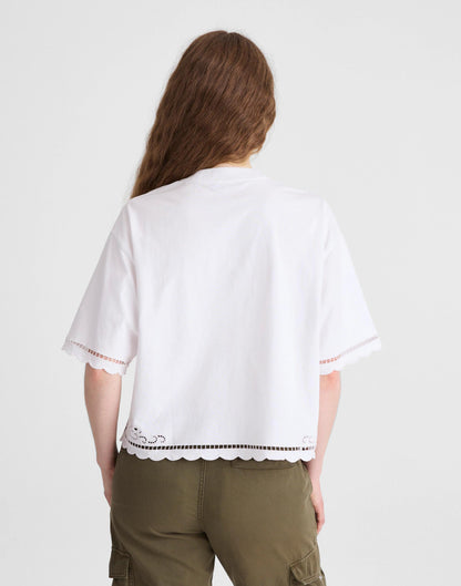 Madewell The Boxy Crop Tee in Allday Jersey