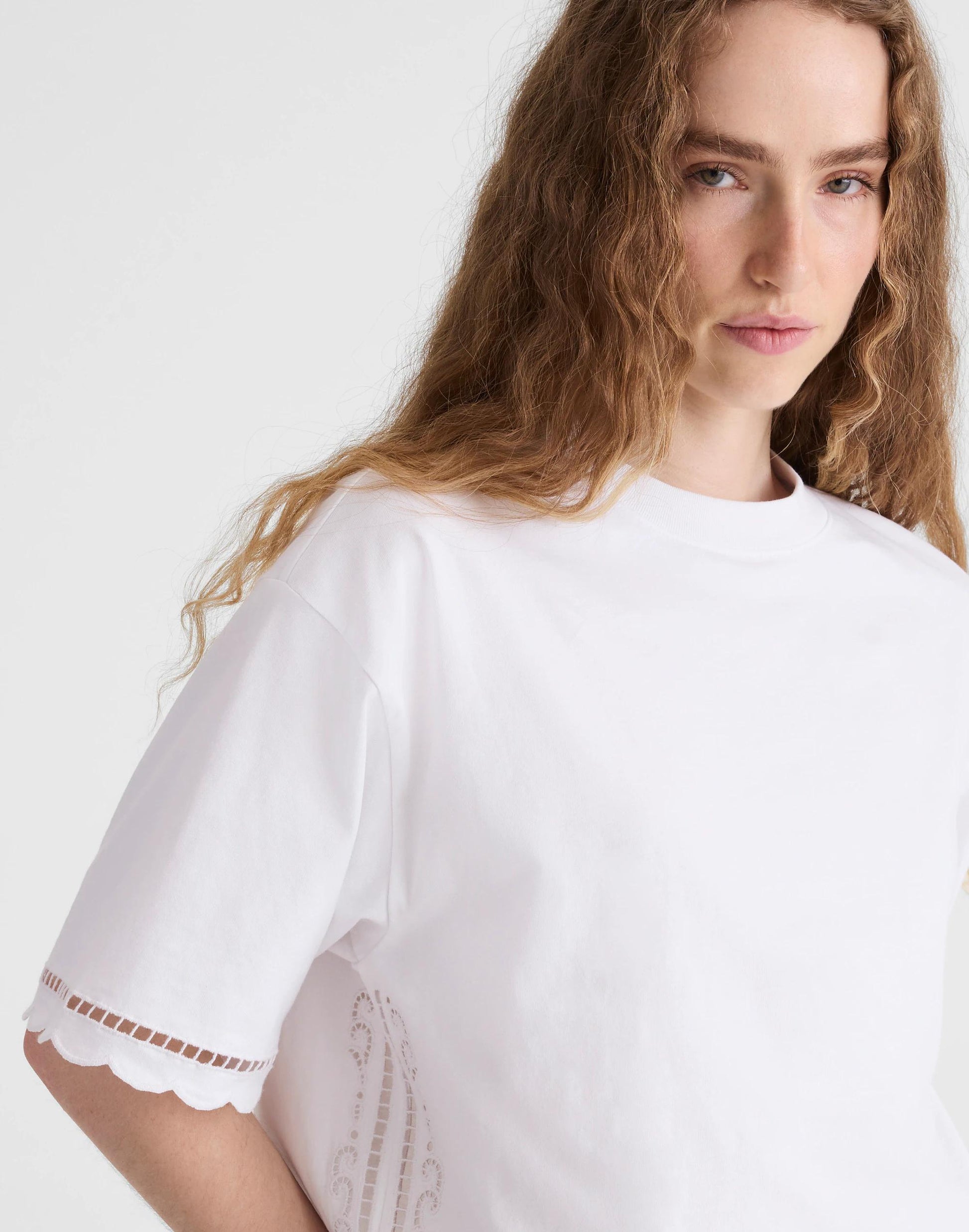Madewell The Boxy Crop Tee in Allday Jersey