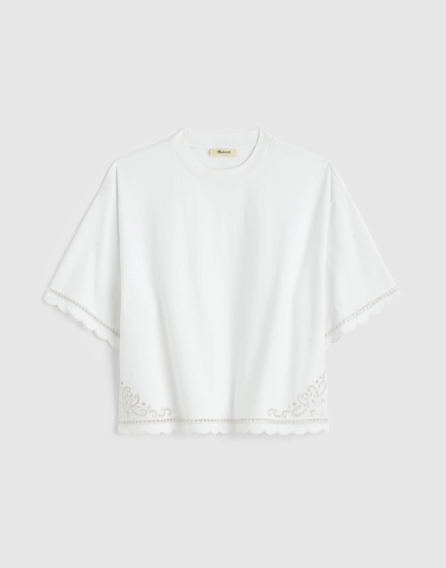 Madewell The Boxy Crop Tee in Allday Jersey