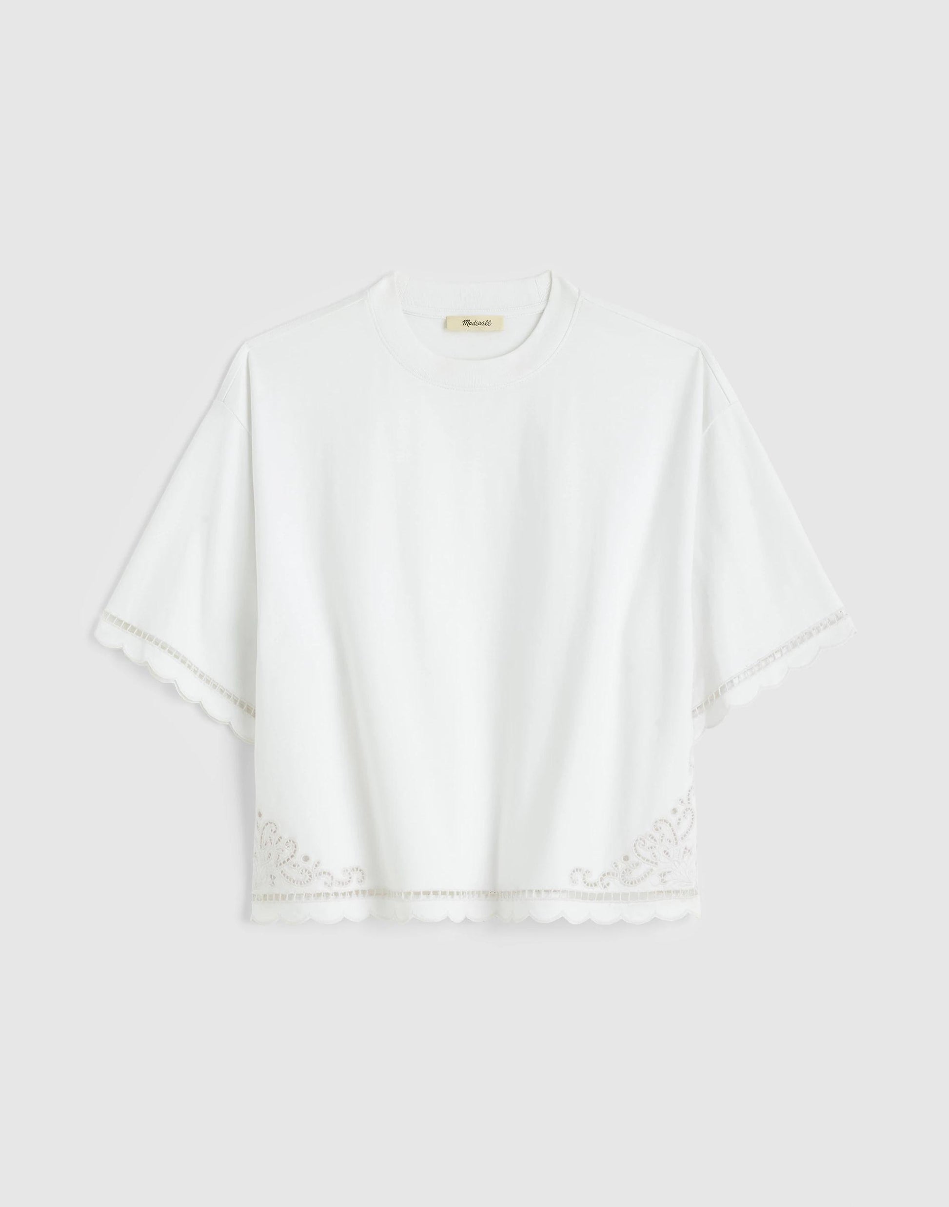 Madewell The Boxy Crop Tee in Allday Jersey