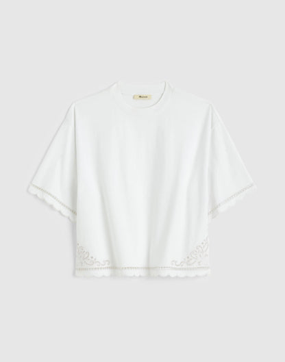 Madewell The Boxy Crop Tee in Allday Jersey