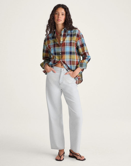 Madewell The Perfect Vintage Wide-Leg Crop Jean in Airy Denim