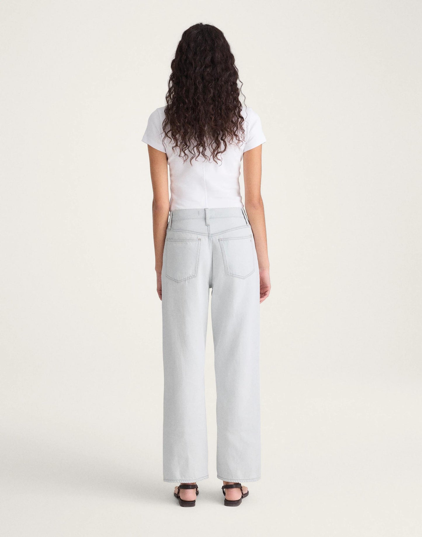 Madewell The Perfect Vintage Wide-Leg Crop Jean in Airy Denim