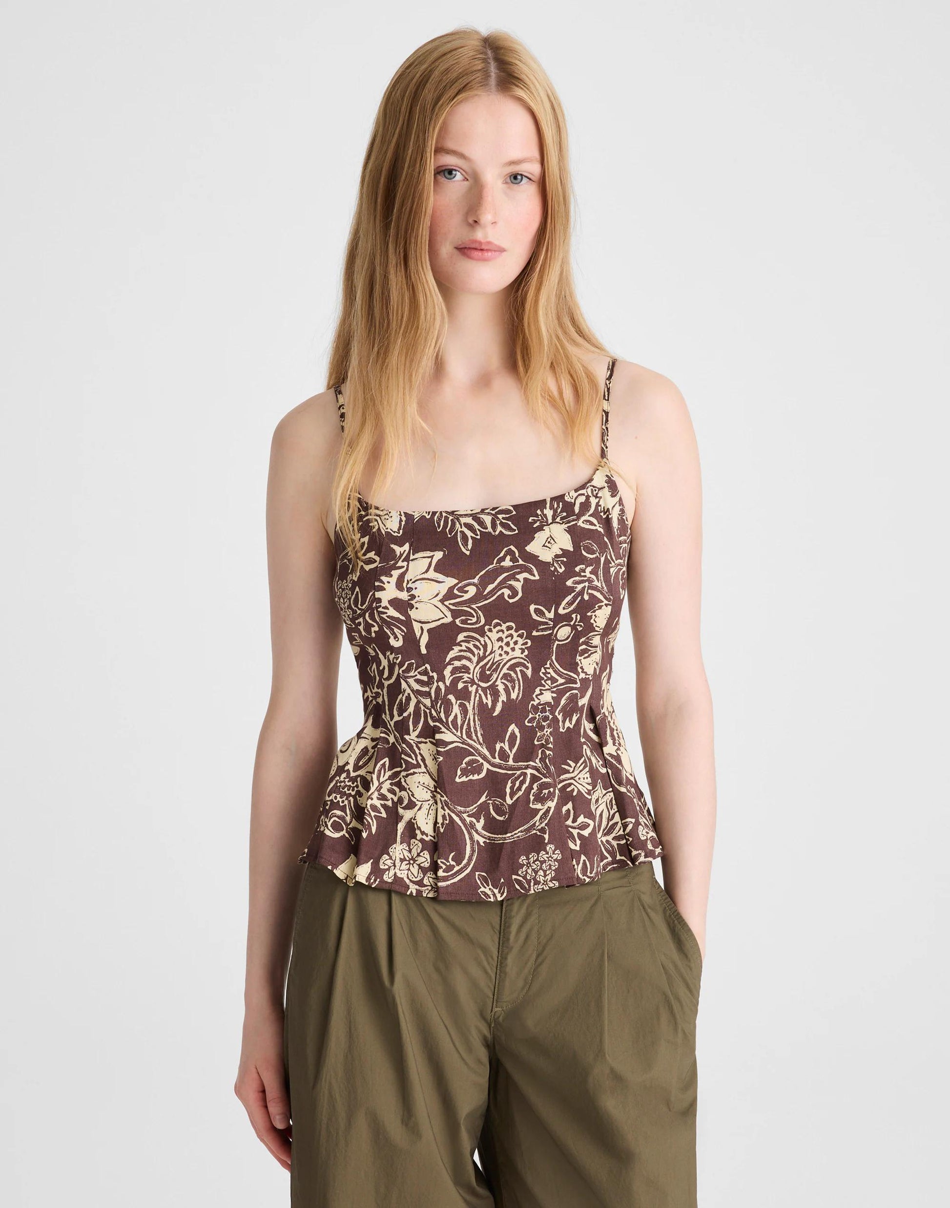 Madewell Darted Peplum Cami Top