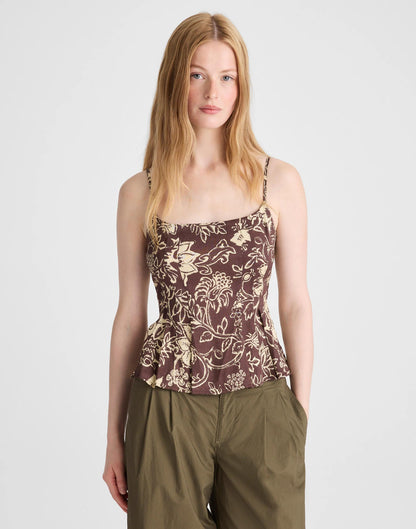 Madewell Darted Peplum Cami Top