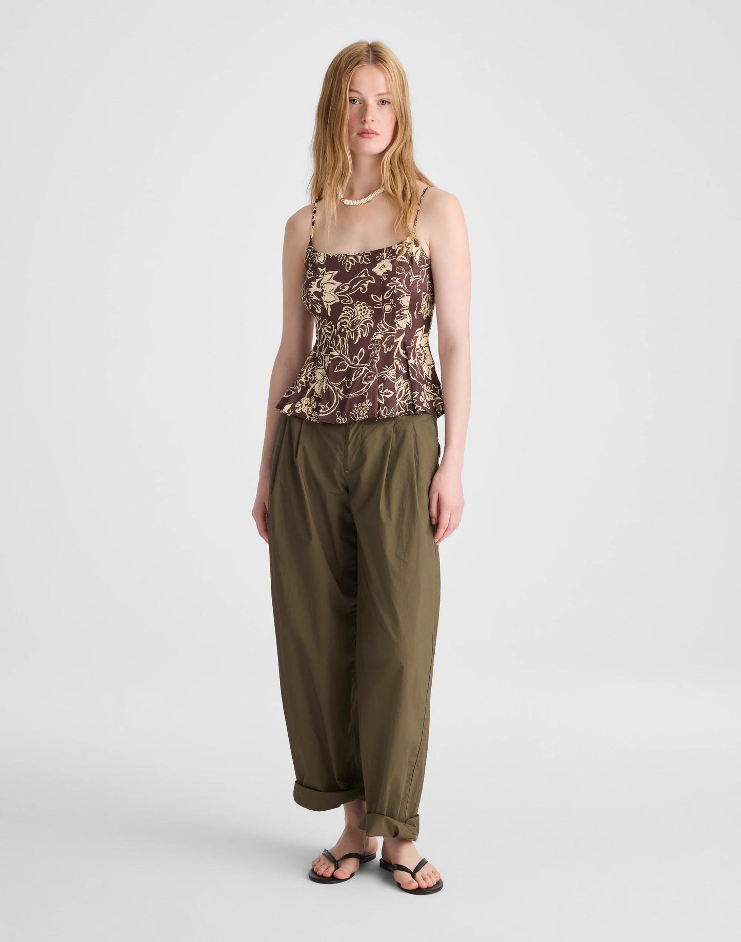 Madewell Darted Peplum Cami Top