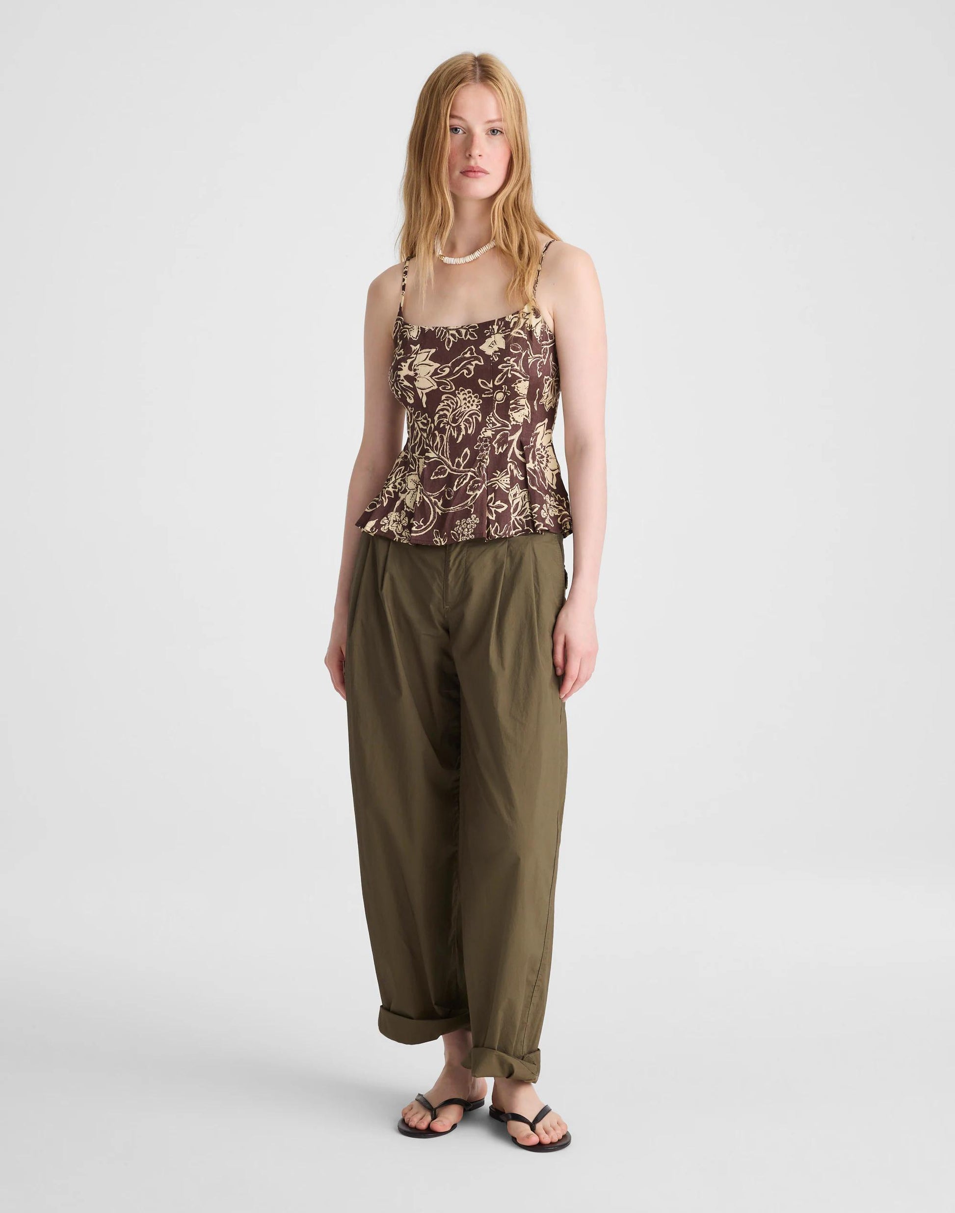 Madewell Darted Peplum Cami Top