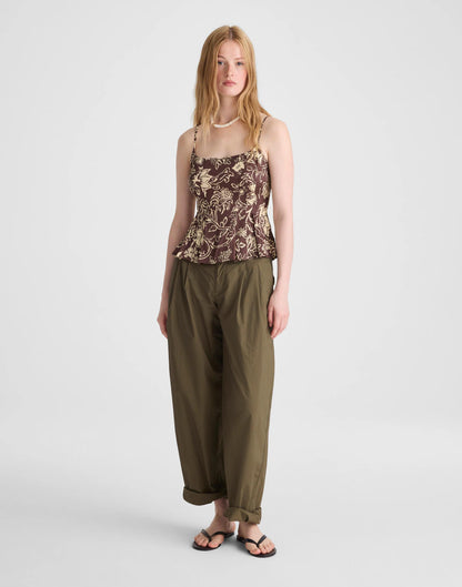 Madewell Darted Peplum Cami Top