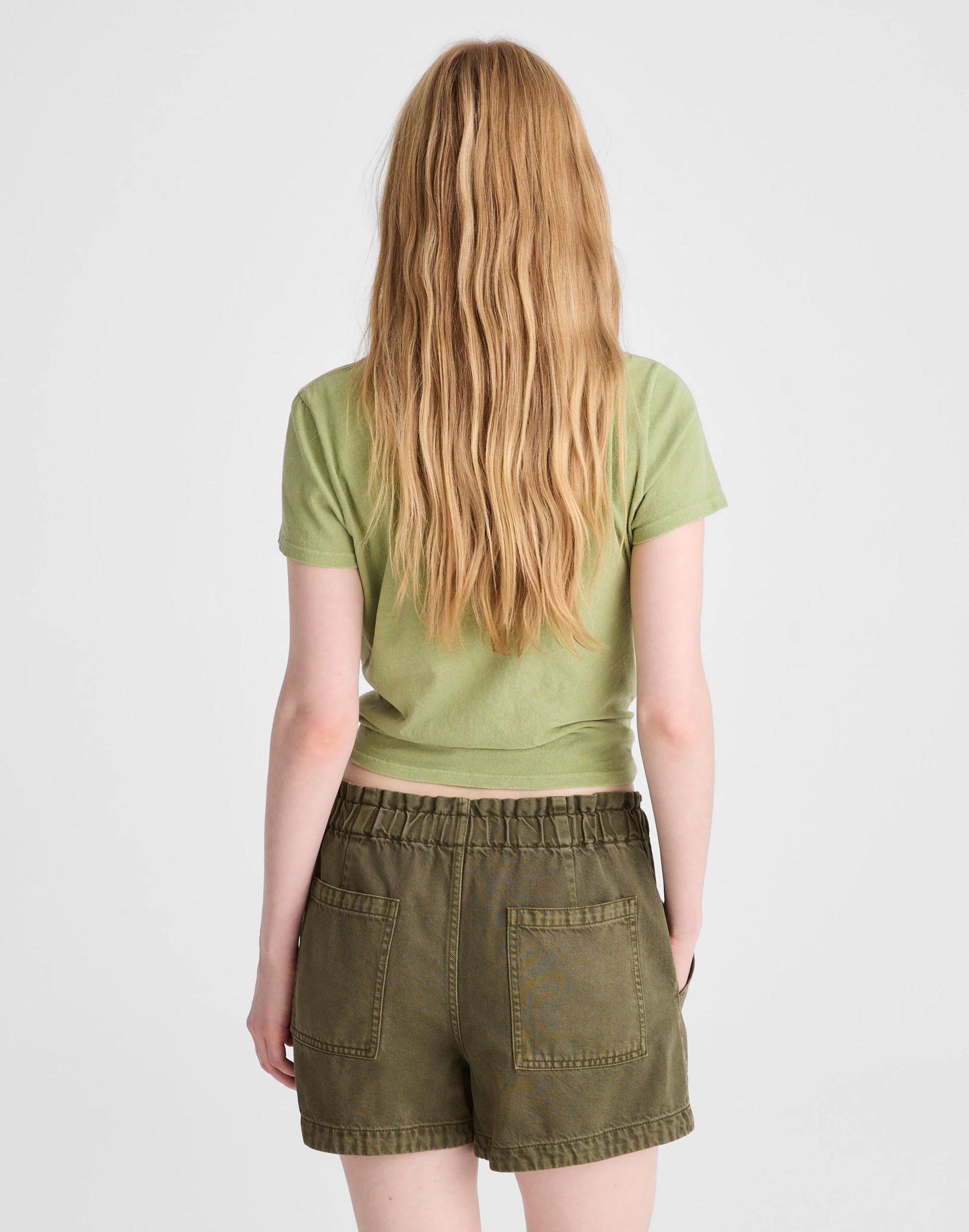 Madewell Pull-On Utility Shorts in Airy Denim