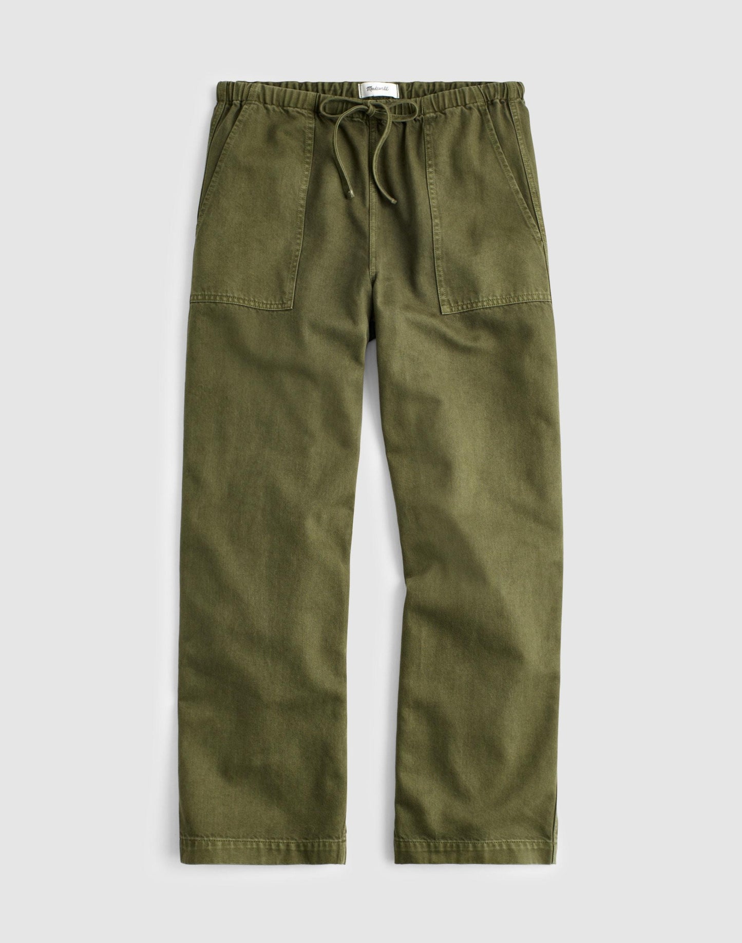 Madewell Pull-On Barrel-Leg Utility Pants in Airy Denim