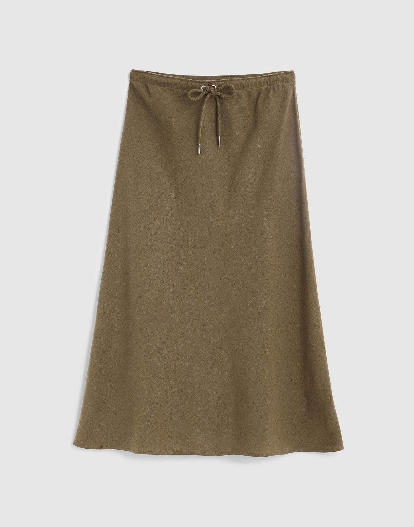 Madewell Drawstring Slip Skirt in 100% Linen