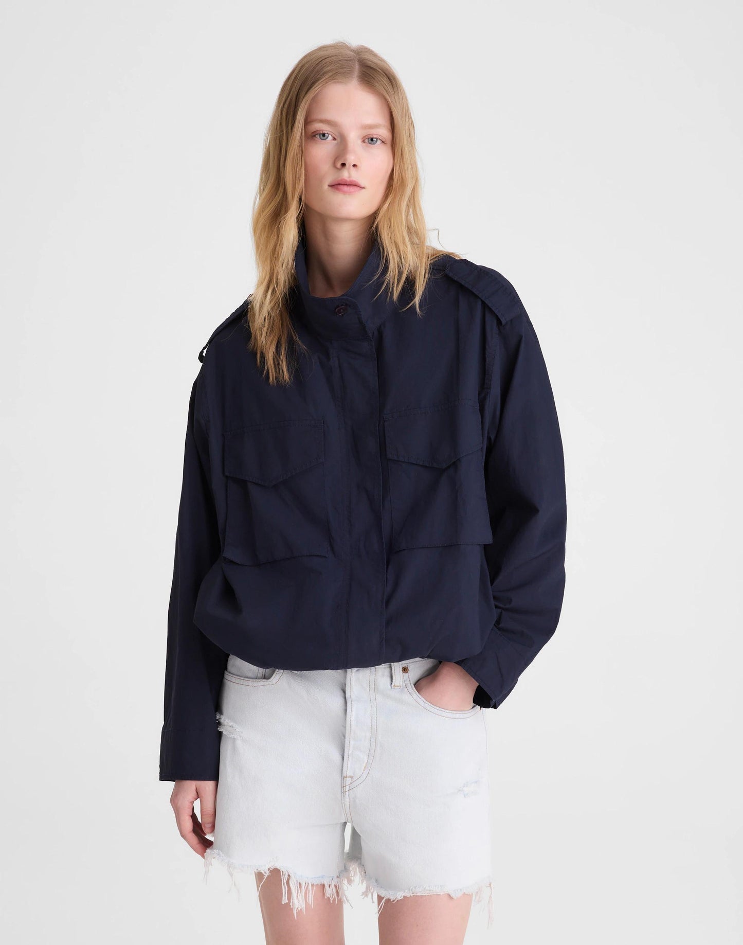 Madewell Field Jacket in Washed Poplin