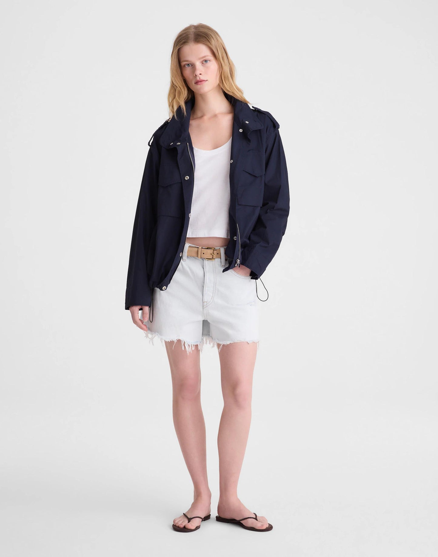 Madewell Field Jacket in Washed Poplin