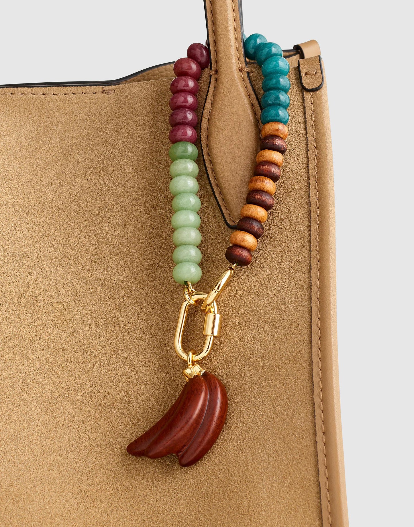 Madewell Wooden Banana Beaded Bag Charm