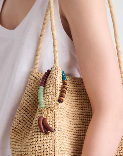 Madewell Wooden Banana Beaded Bag Charm