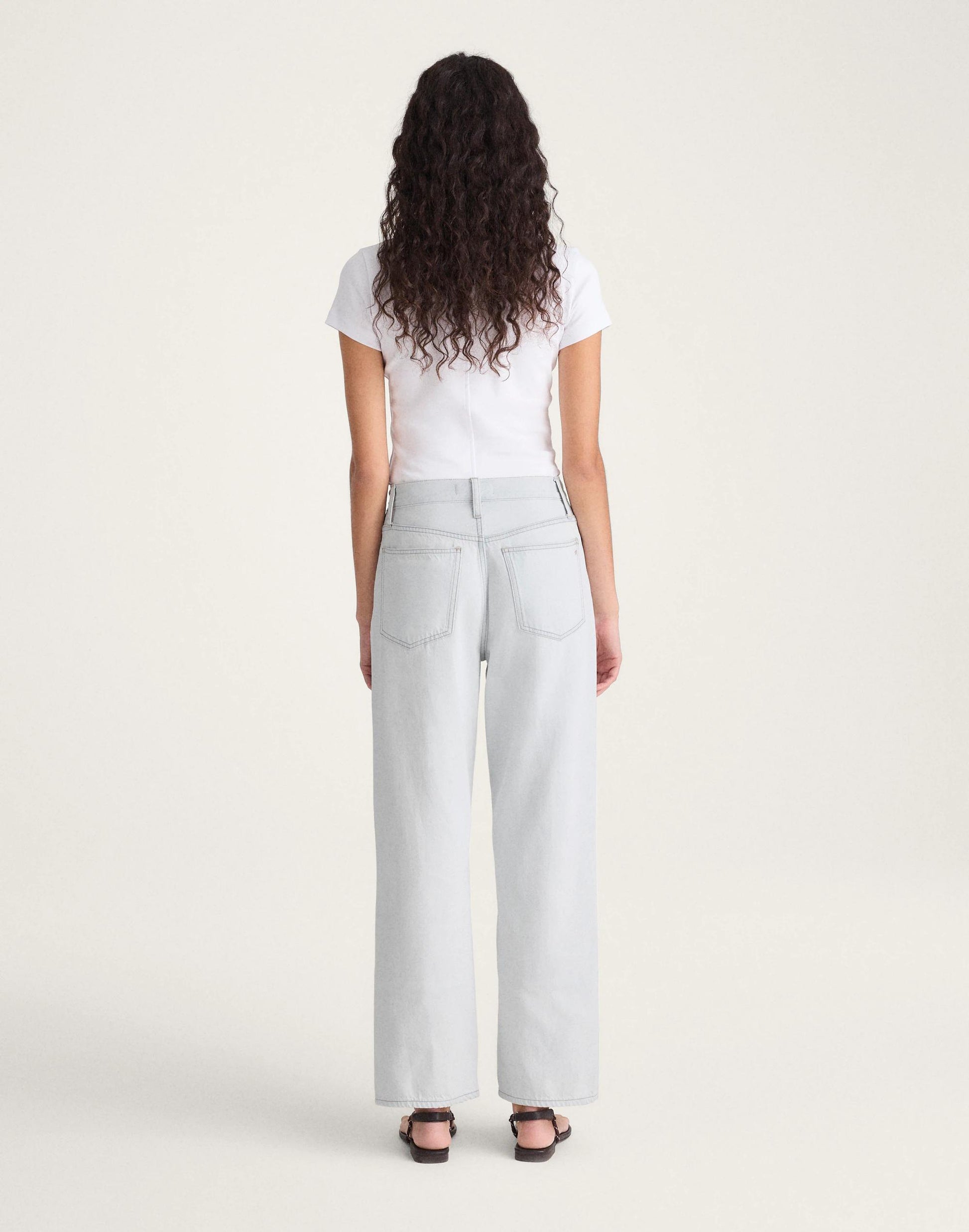 Madewell The Short Perfect Vintage Wide-Leg Crop Jean in Airy Denim