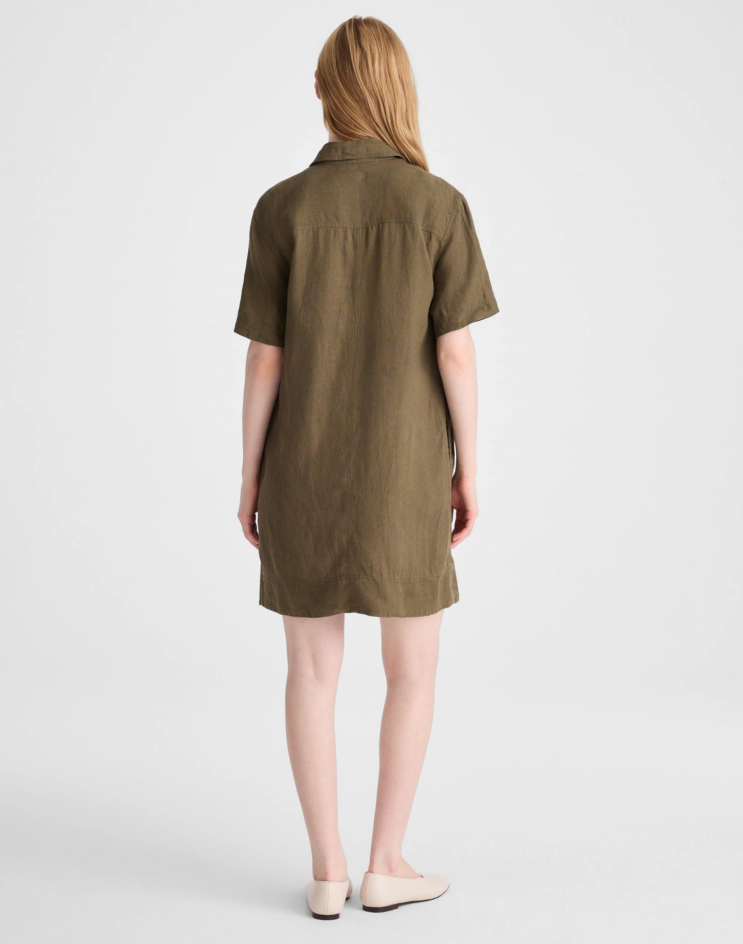 Madewell Relaxed Mini Shirtdress in 100% Linen