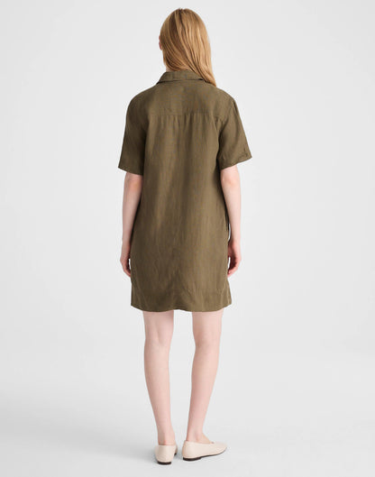 Madewell Relaxed Mini Shirtdress in 100% Linen