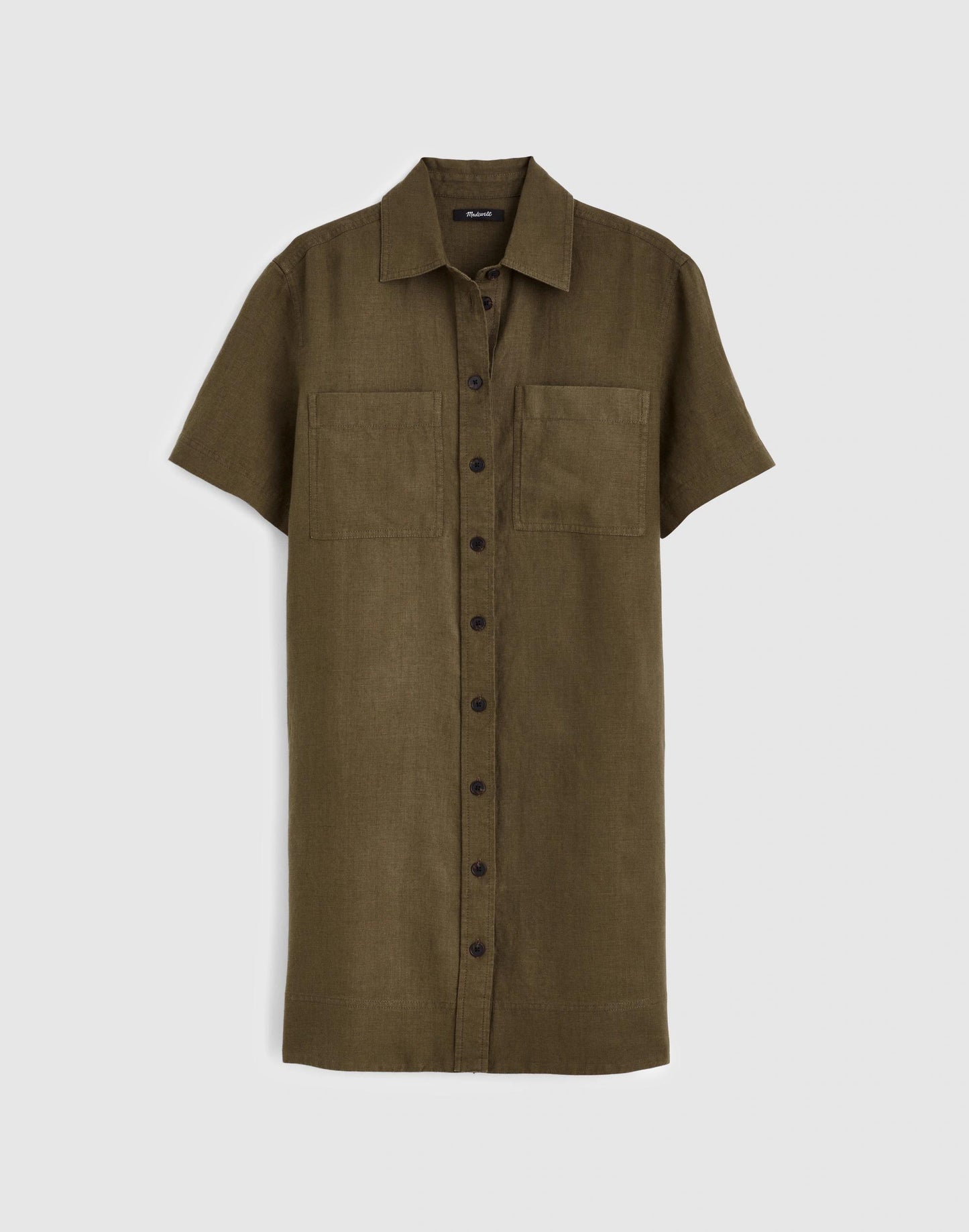 Madewell Relaxed Mini Shirtdress in 100% Linen