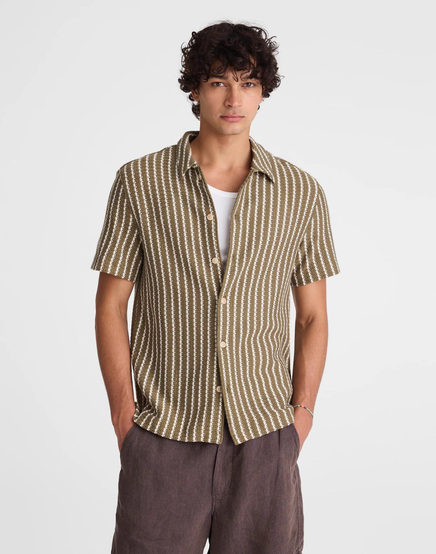 Madewell Textured-Knit Short-Sleeve Shirt