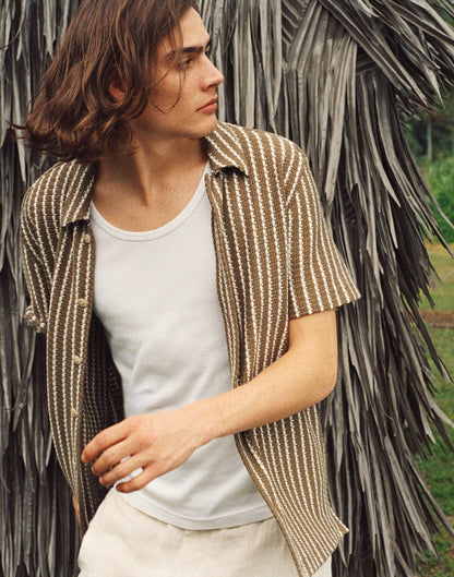 Madewell Textured-Knit Short-Sleeve Shirt