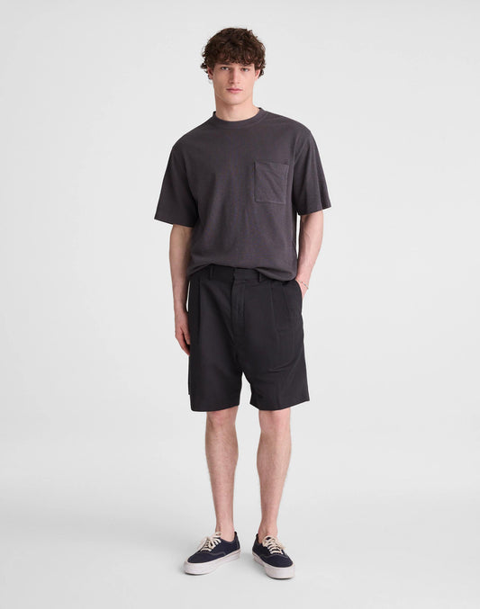Madewell Double-Pleated Shorts in Meridian Linen Blend